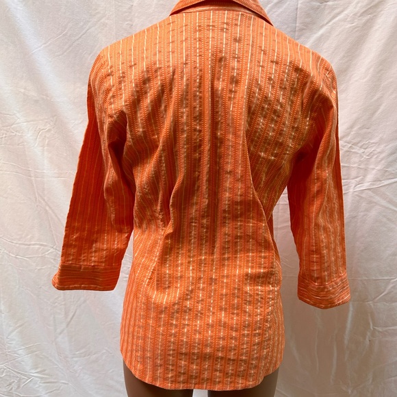 Don Caster Sport Stripped Orange Button Up - Picture 4 of 4